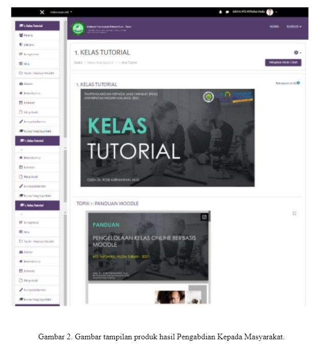 Pelatihan Manajemen Pembelajaran Online untuk Guru Mts. Miftahul Huda Tuban sebagai Upaya Menghadapi Era Revolusi Industri 4.0