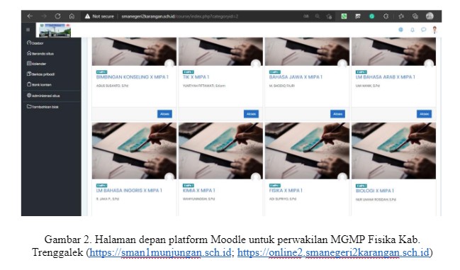 Pelatihan Manajemen Pembelajaran Praktikum berbasis Online untuk MGMP Fisika Kabupaten Trenggalek