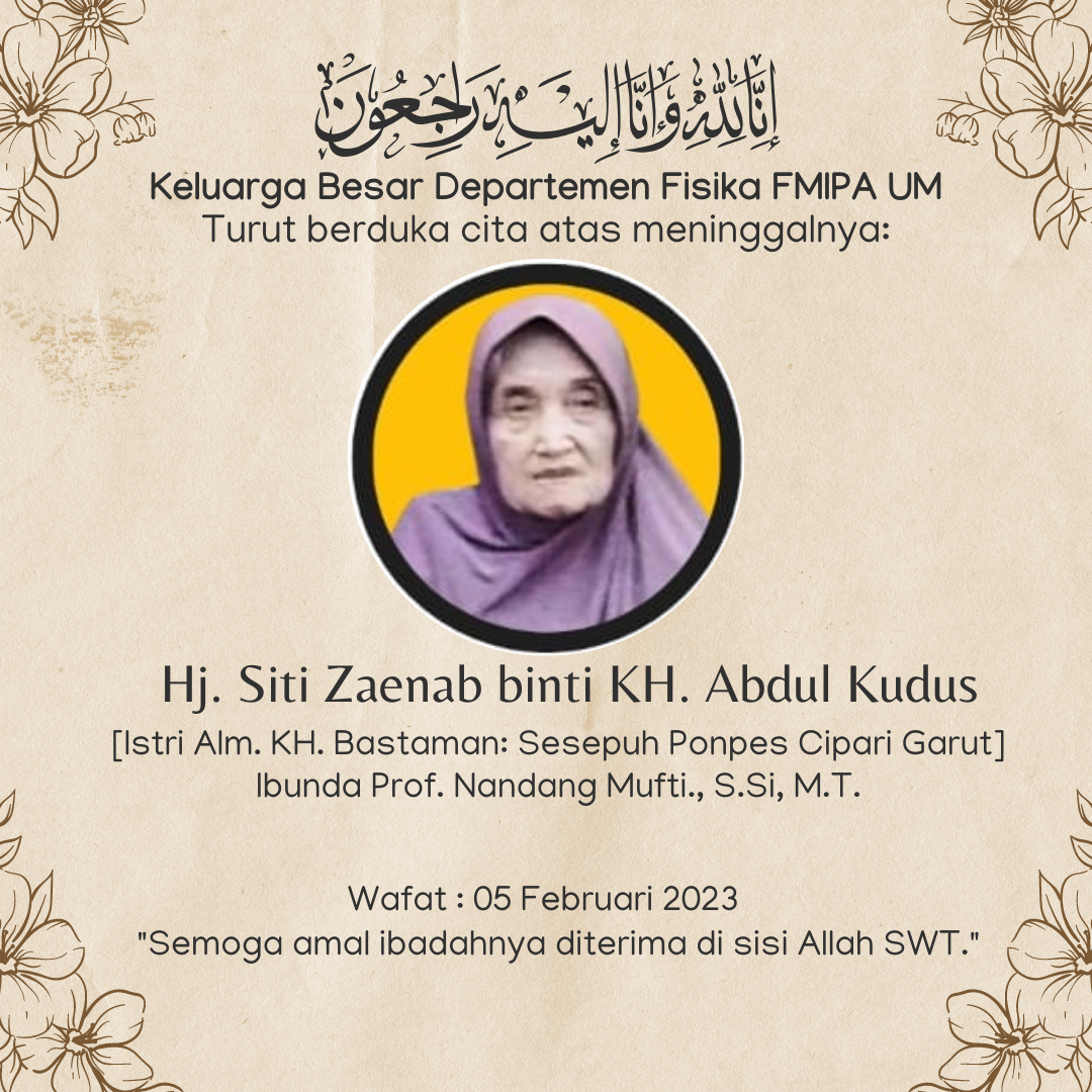 Berita Duka Ibunda Prof. Nandang Mufti