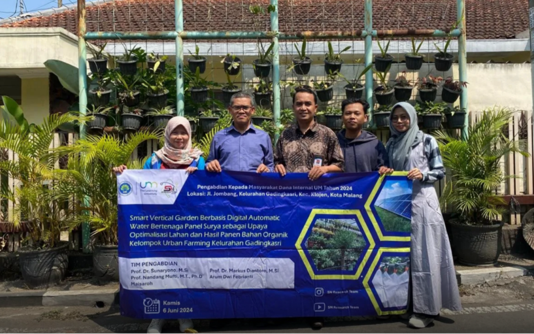 Inovasi Kebun Vertikal Digital Otomatis Bertenaga Surya dari Dosen UM untuk Pertanian Perkotaan