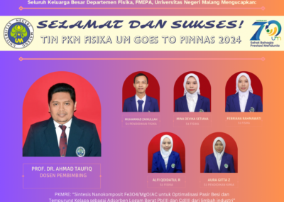 Fisika UM Goes to PIMNAS 2024 - Tim PKMRE 1