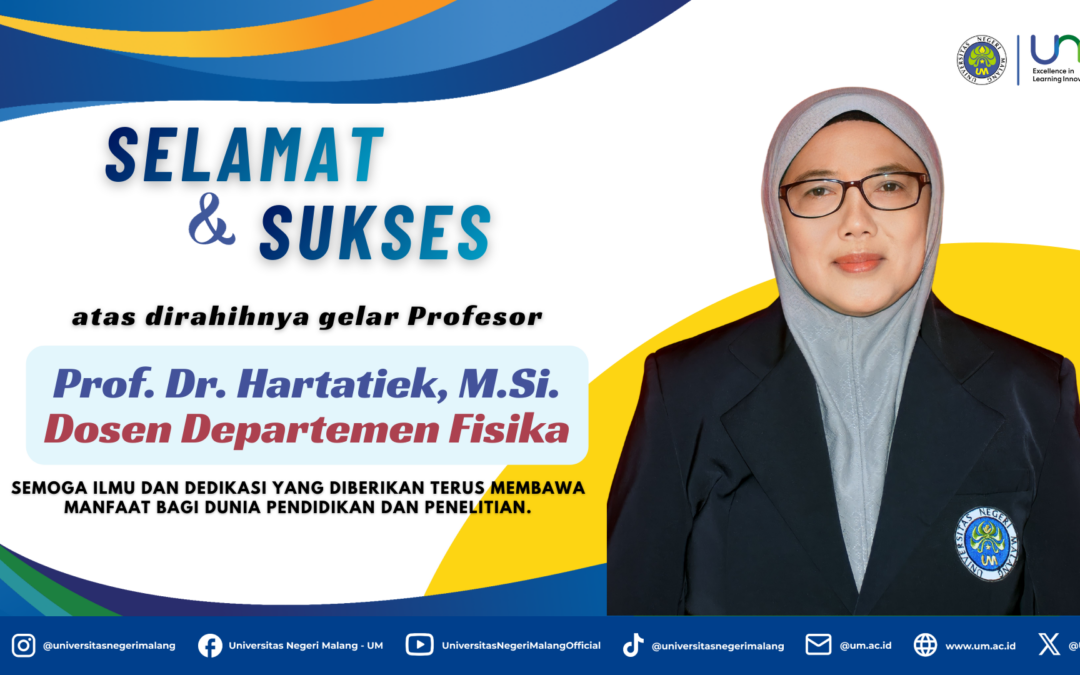 Selamat dan Sukses Prof. Dr. Hartatiek., M.Si