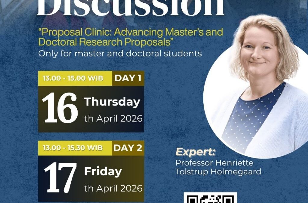 FGD Internasional: Proposal Clinic bersama Prof. Henriette Tolstrup Holmegaard untuk Mahasiswa Magister dan Doktor